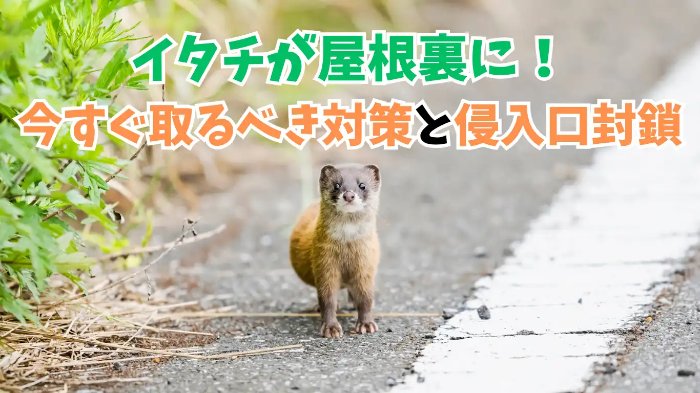 イタチが屋根裏に!今すぐ取るべき対策と侵入口封鎖